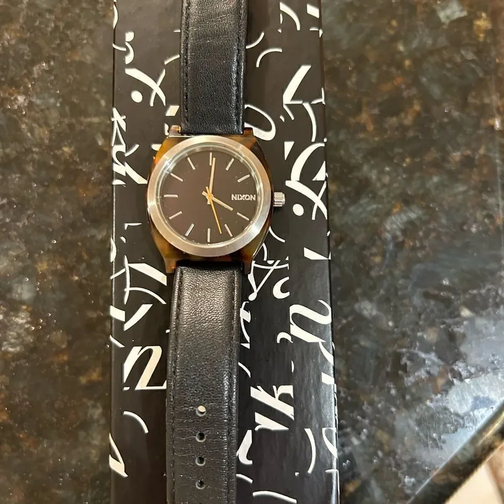 Men’s Nixon, stainless steel, silver/black quartz watch